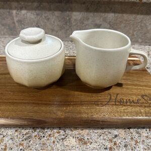 Mikasa | Indian Feast Speckled Biscuit Sugar & Creamer Set, Made in Japan